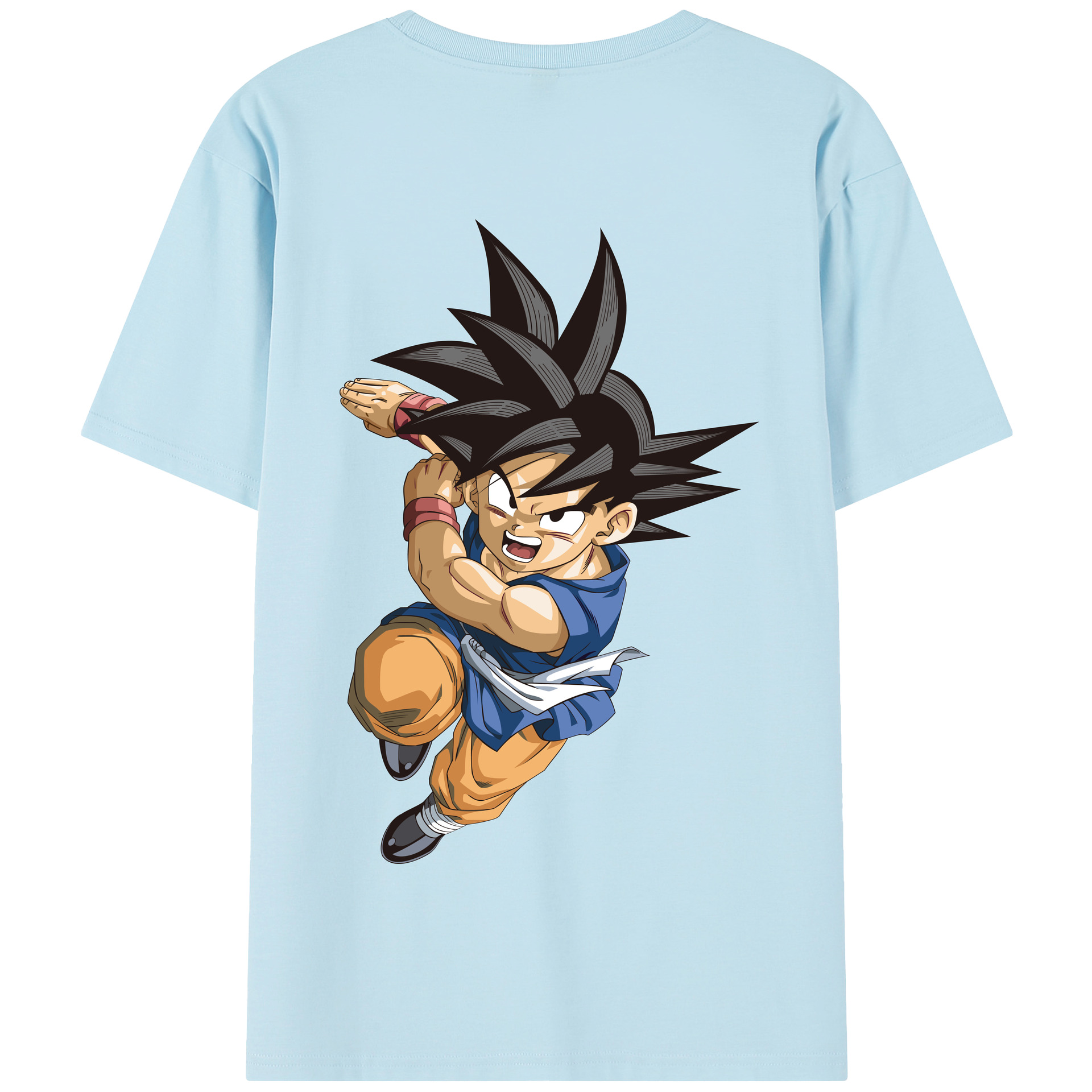 （画像用） ドラゴンボール 孫悟空（そん ごくう）Son Goku カカロット DRAGON BALL Kakarotto 綿100％半袖Tシャツ（背面プリント）